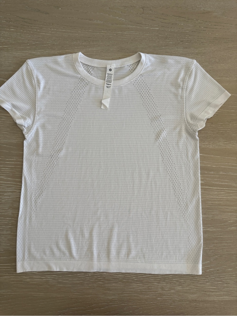 lululemon athletica White Short Sleeve Perforated Tee